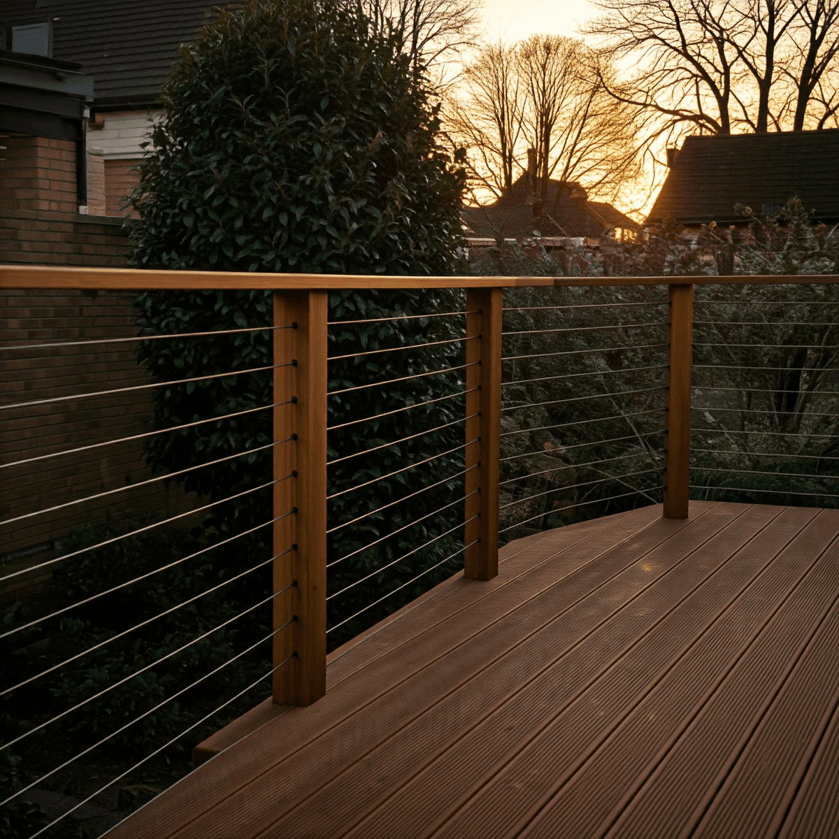 Wooden decking installation