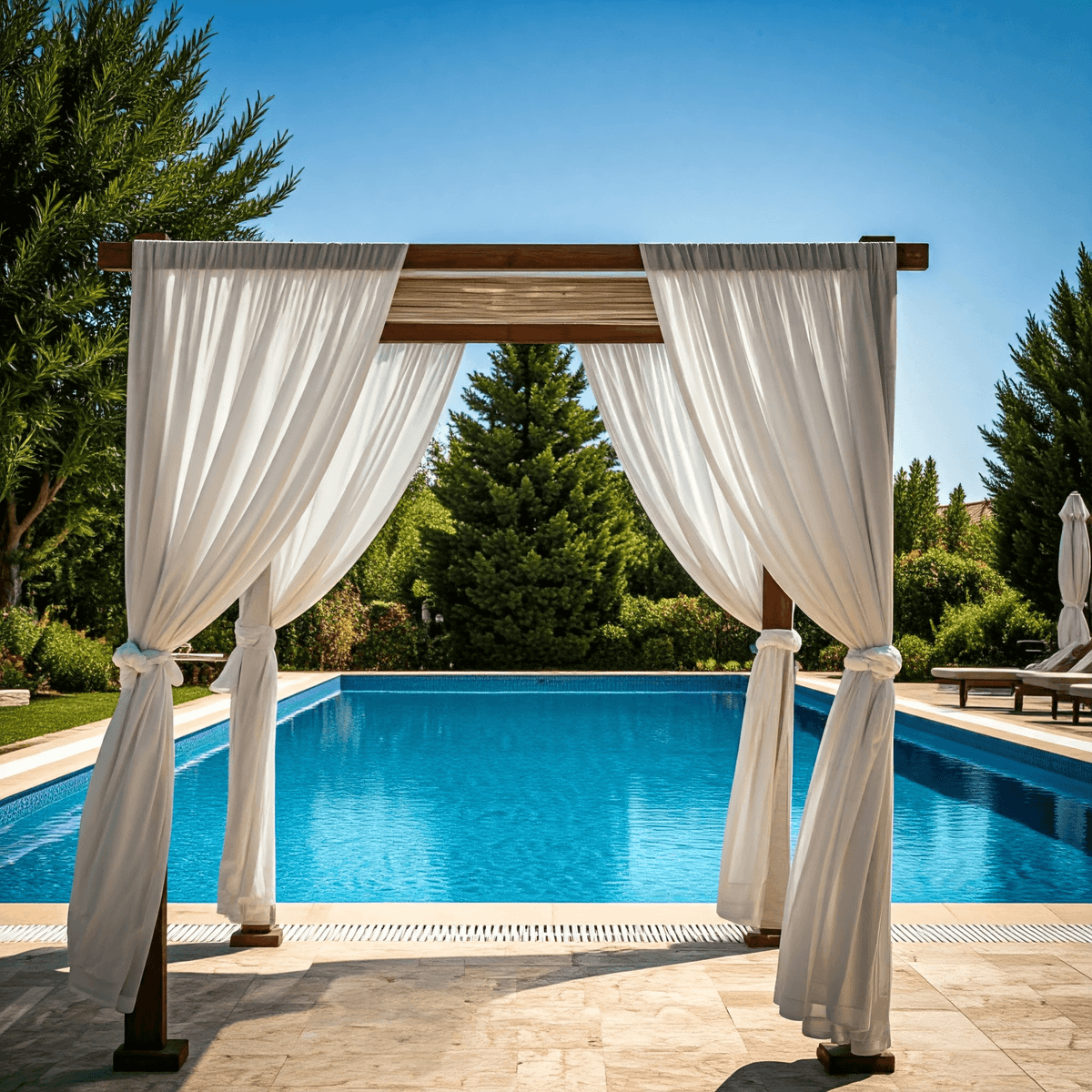 Pool area decking